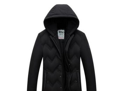 冬季新款中长款连帽男式加厚羽绒服 青年修身保暖羽绒服男潮外套